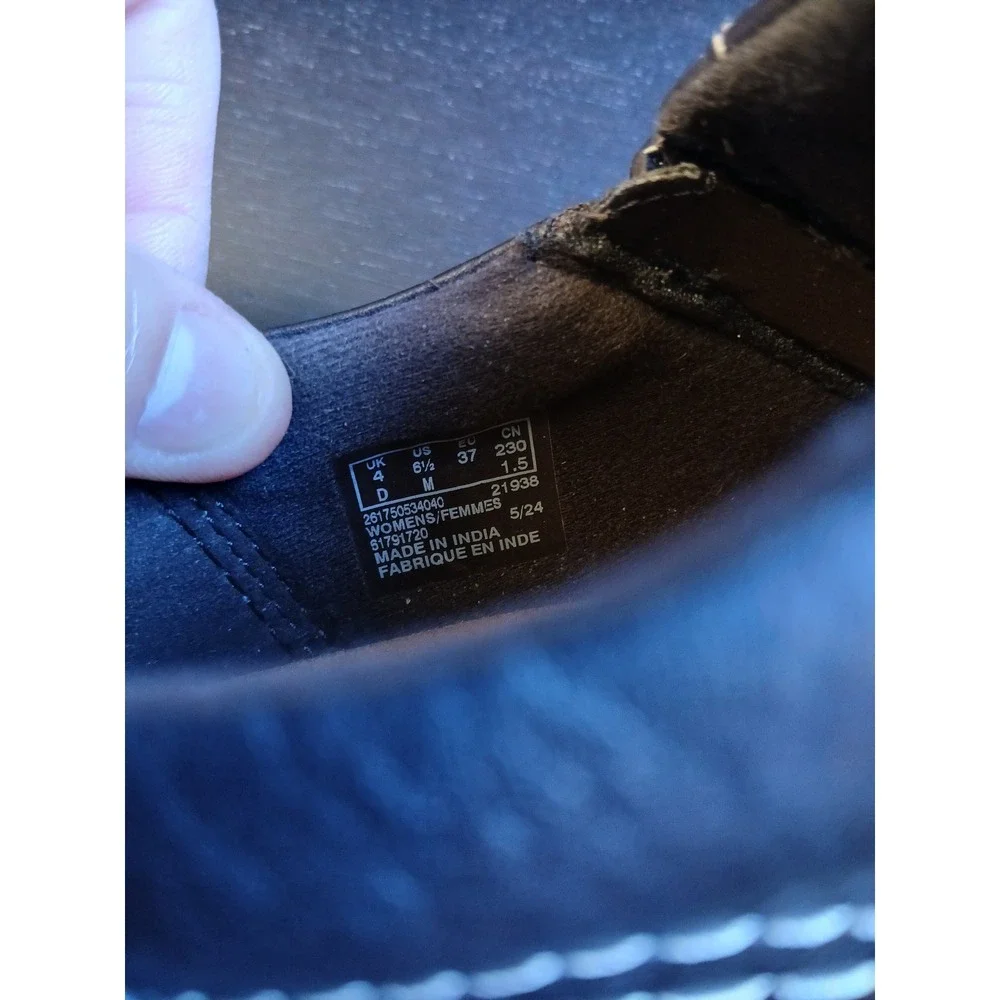 Clarks Collection Black Leather Zip Loafers Womens 6.5 M 261750534040 Comfort
